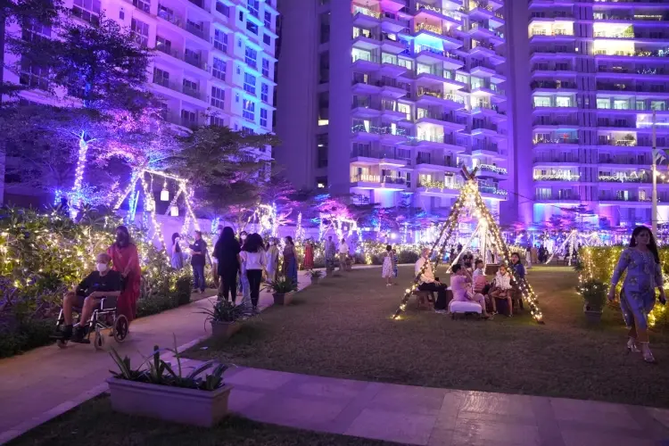 The Crescent Bay community enjoys an evening of activities and recreation